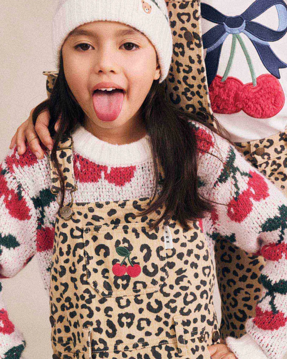 Hux Baby- Very Cherry Leopard Print Dress