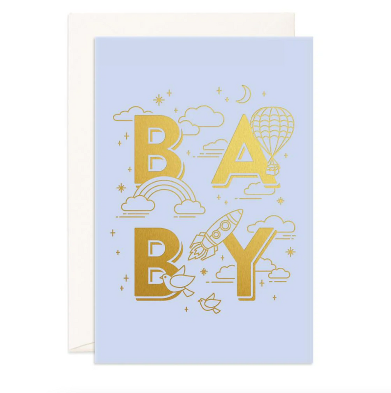 Fox & Fallow-Baby Universe JUMBO Greeting Card