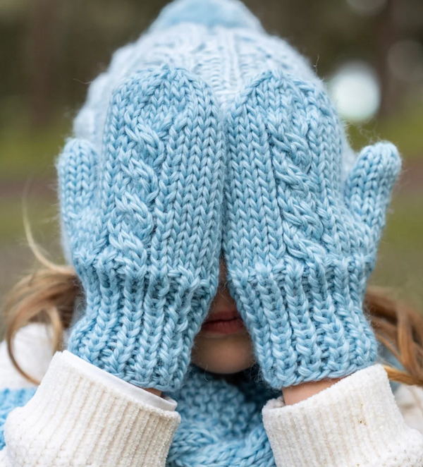 Acorn Kids- Free Spirit Mittens- Blue