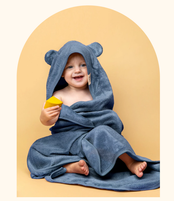 Kiin Baby - Hooded Towel - Blue Shadow