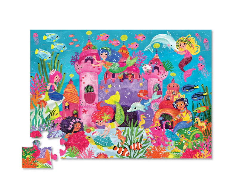 Crocodile Creek- Mermaid Palace- Classic 36 Piece Floor Puzzle