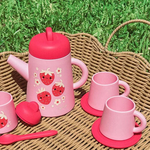 Tiger Tribe-Silicone Tea Set- Strawberry Patch