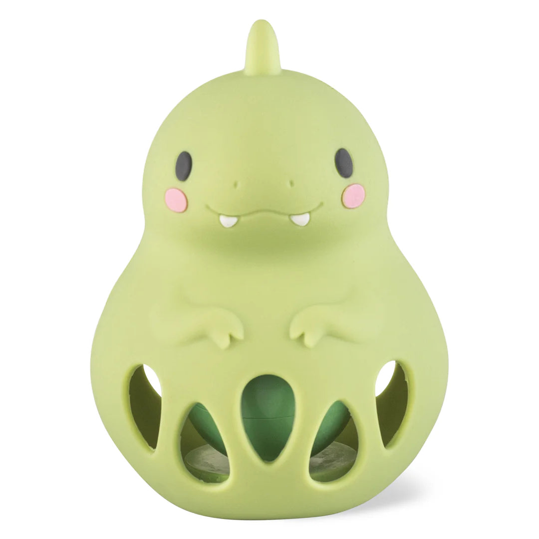 Tiger Tribe- Silicone Rattle- Dino