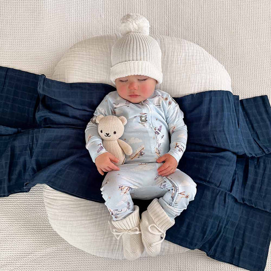 Snuggle Hunny - Taking Flight Organic Snugglesuit Convertible Romper
