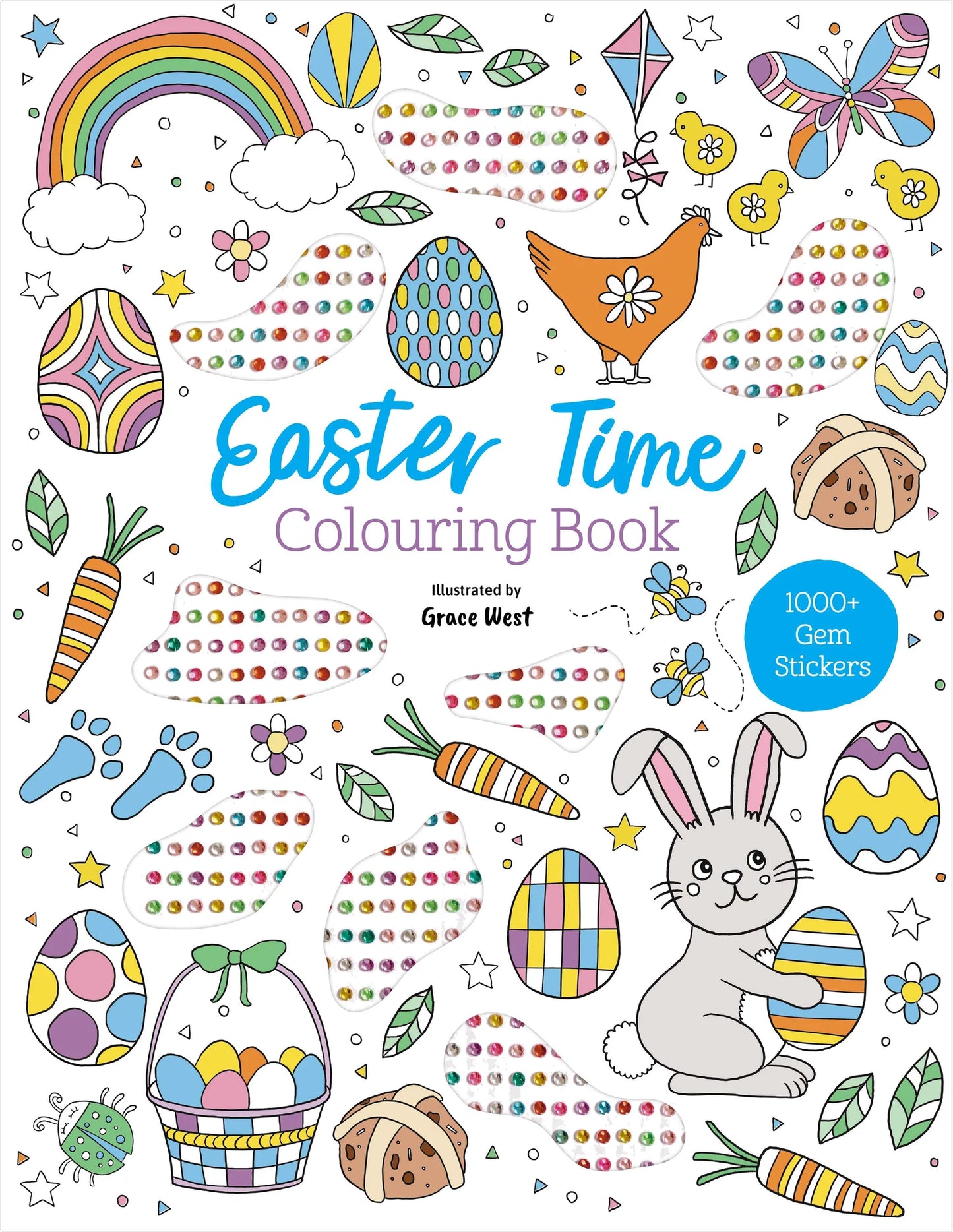 Gem Sticker Colouring Easter Book