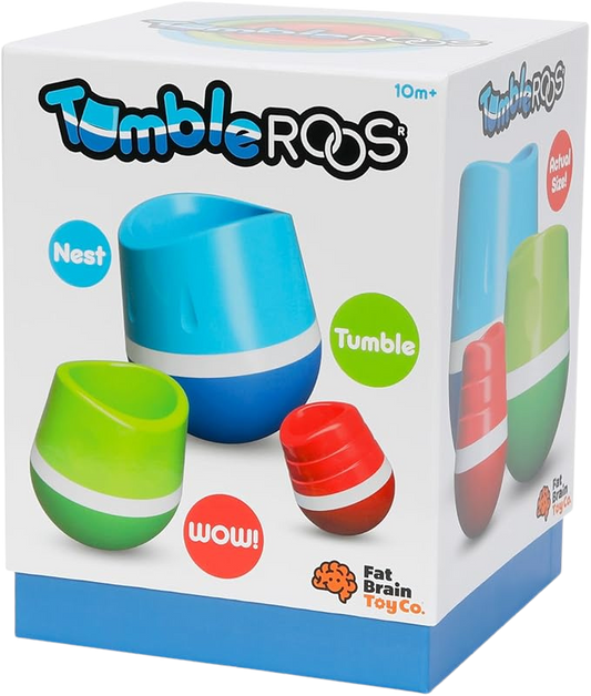 Fat Brain Toys TumbleRoos | Interactive Balancing and Stacking Toy
