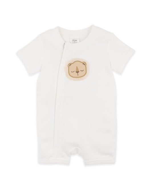 Bebe - Billie Lion Organic Short Sleeve Zipsuit