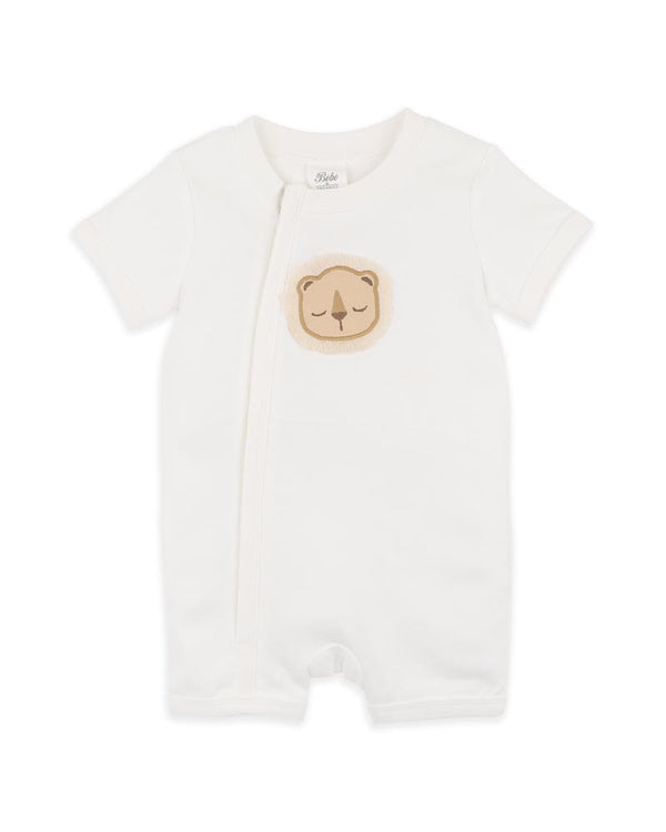 Bebe - Billie Lion Organic Short Sleeve Zipsuit
