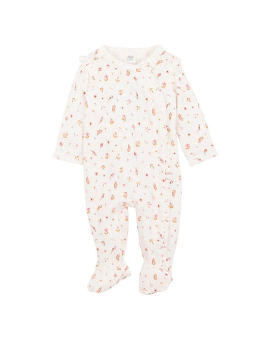 Bebe - Billie Ditsy Floral Organic Long Sleeve Zipsuit