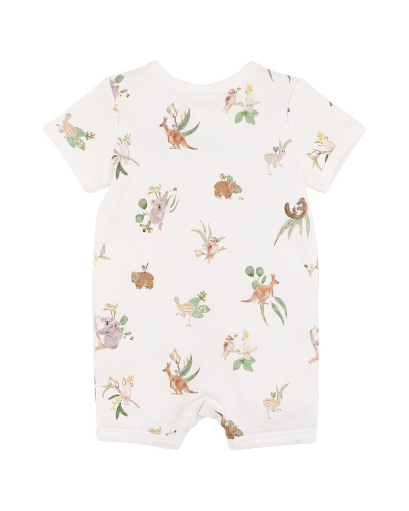 Bebe - Australiana Organic Short Sleeve Zipsuit