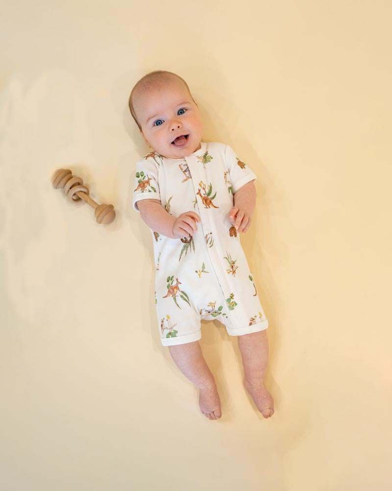 Bebe - Australiana Organic Short Sleeve Zipsuit