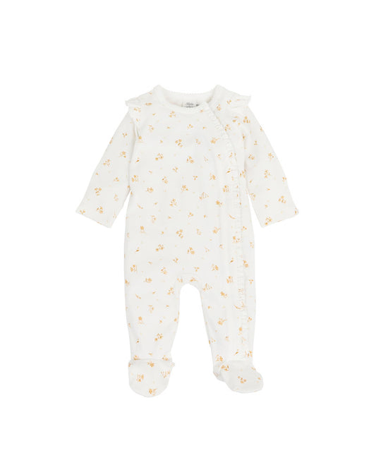 Bebe - Bailey Floral Long Sleeve Zip Onesie