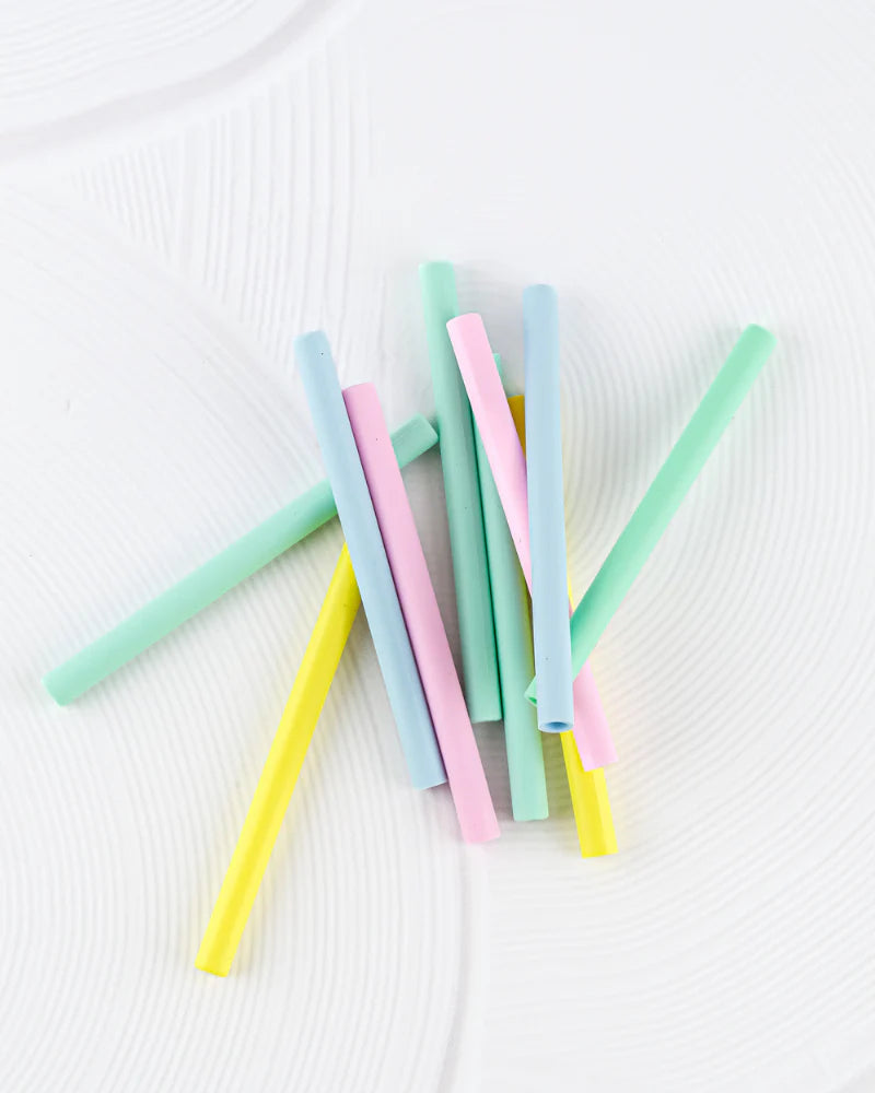 BBCino - Strawberry Silicone Straw Set