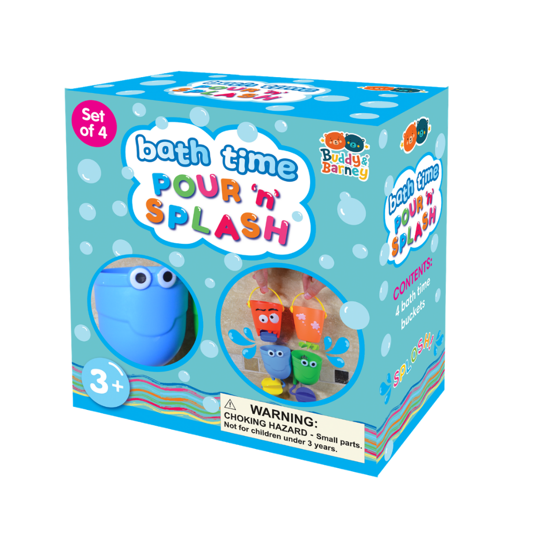 Buddy & Barney - Bath Time Buckets - Pour 'n Splash