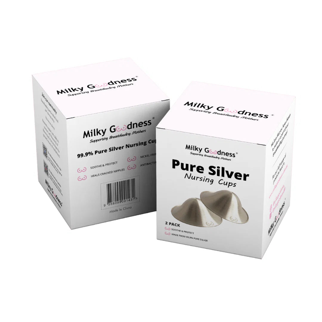 Milky Goodness- 99.9% Pure Silver Nursing Cups