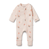 Wilson & Frenchy - Peaches Organic Pointelle Zipsuit with Feet