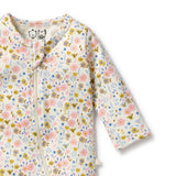 Wilson & Frenchy - Ava Floral Organic Zipsuit with Feet