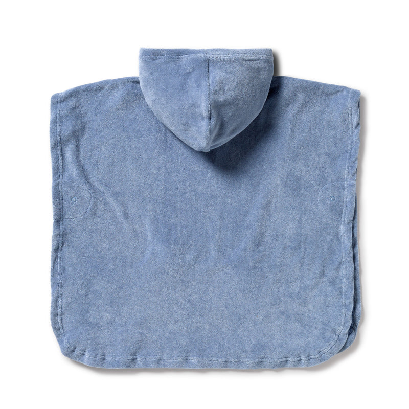 Wilson & Frenchy - Dusty Blue Organic Terry Hooded Poncho