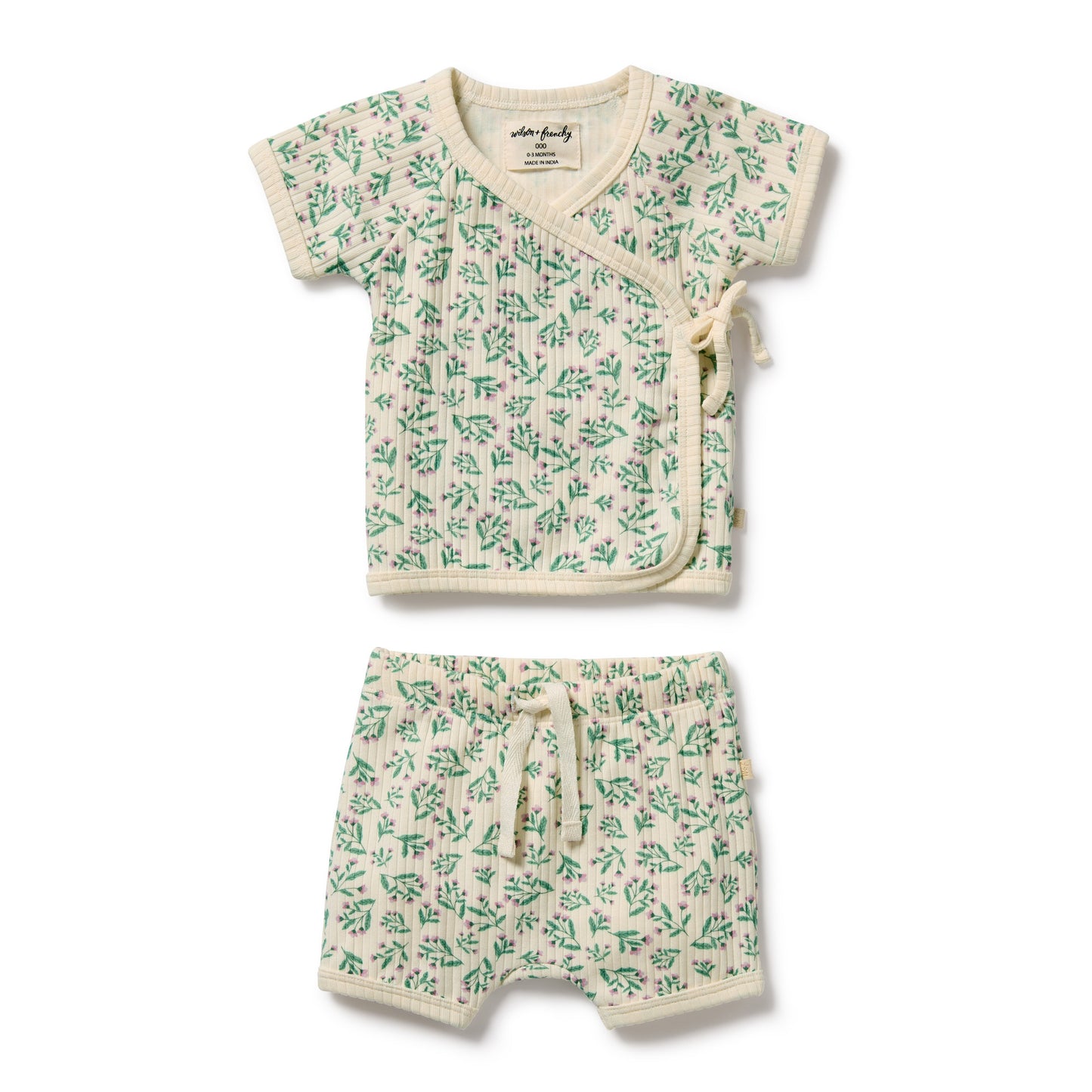 Wilson & Frenchy - Periwinkle Organic Kimono Set