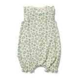 Wilson & Frenchy - Periwinkle Organic Ruffle Zipsuit
