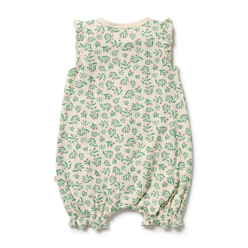 Wilson & Frenchy - Periwinkle Organic Ruffle Zipsuit