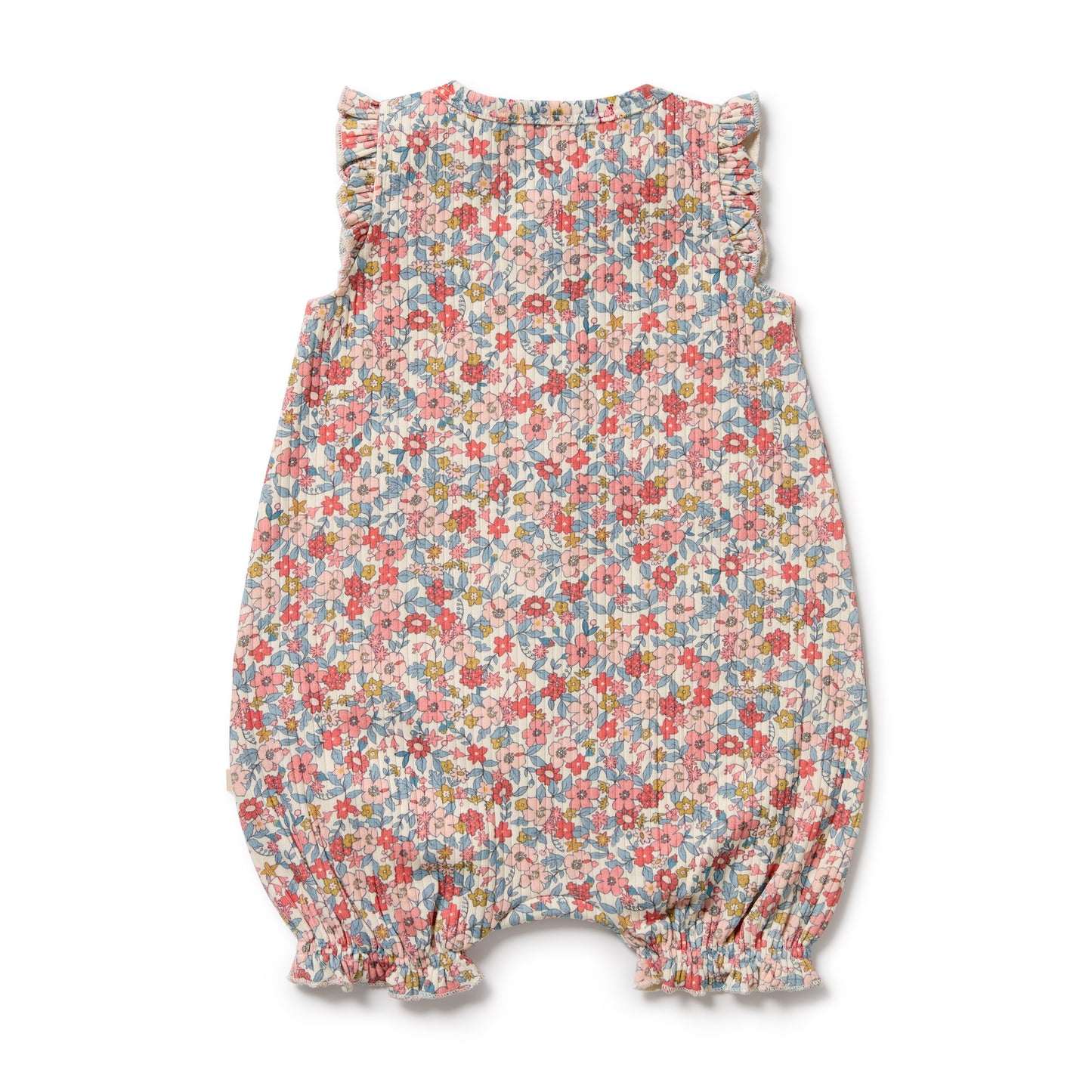 Wilson & Frenchy - Summer Bloom Organic Ruffle Zipsuit