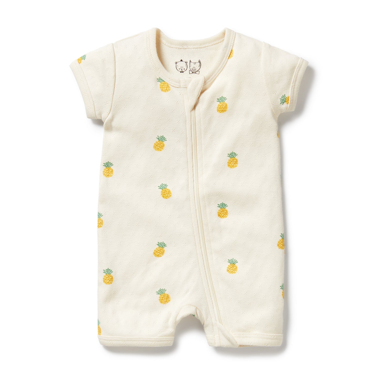 Wilson & Frenchy - Piney Pals Organic Pointelle Boyleg Zipsuit