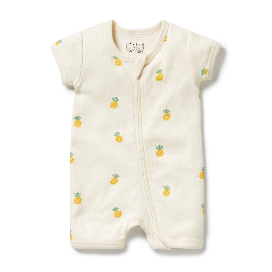 Wilson & Frenchy - Piney Pals Organic Pointelle Boyleg Zipsuit