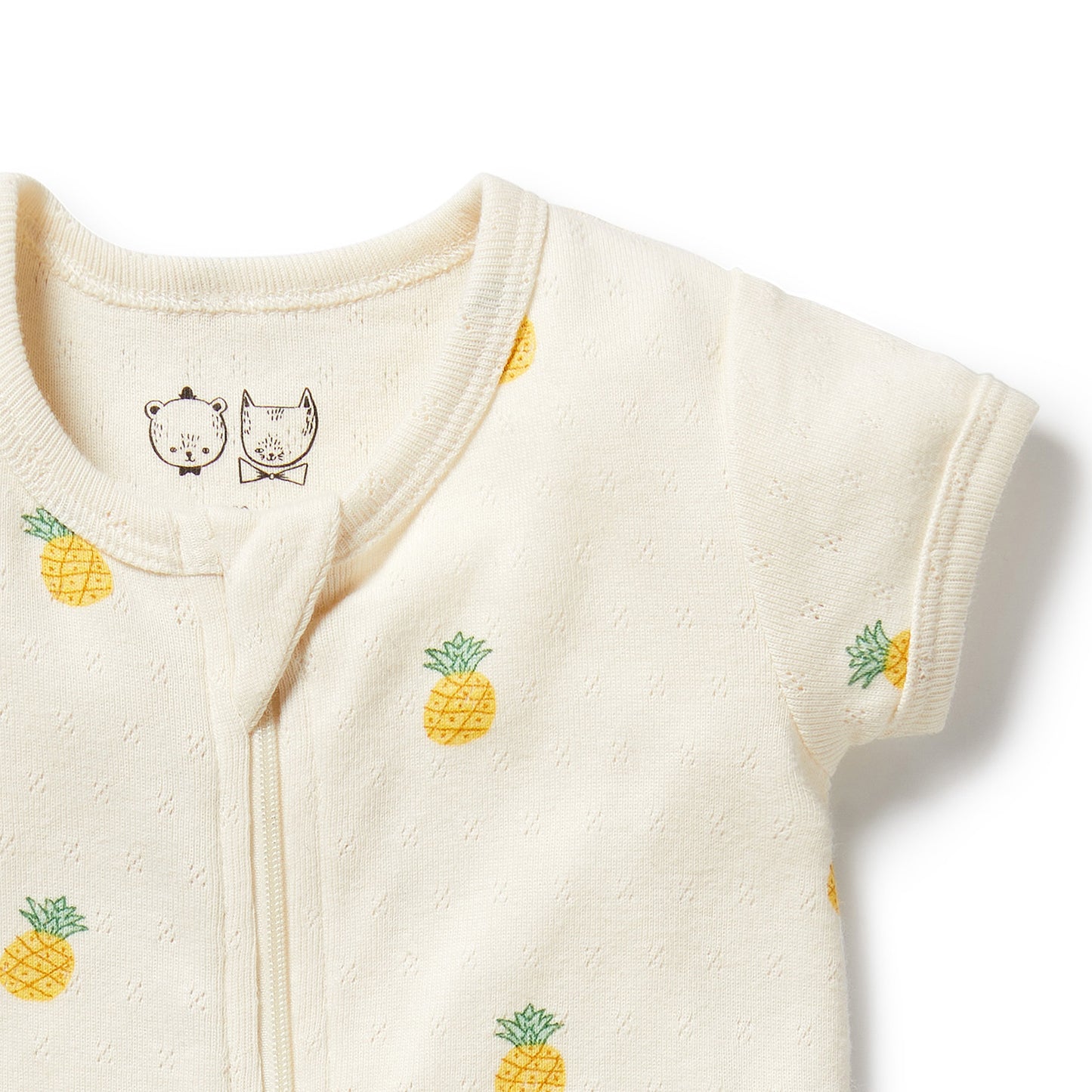 Wilson & Frenchy - Piney Pals Organic Pointelle Boyleg Zipsuit