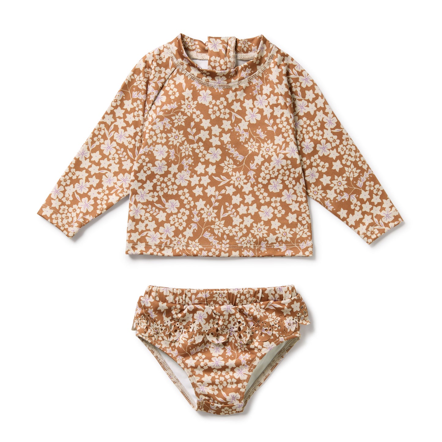 Wilson & Frenchy - Hazel Floral Cutwork Rashie Swimset