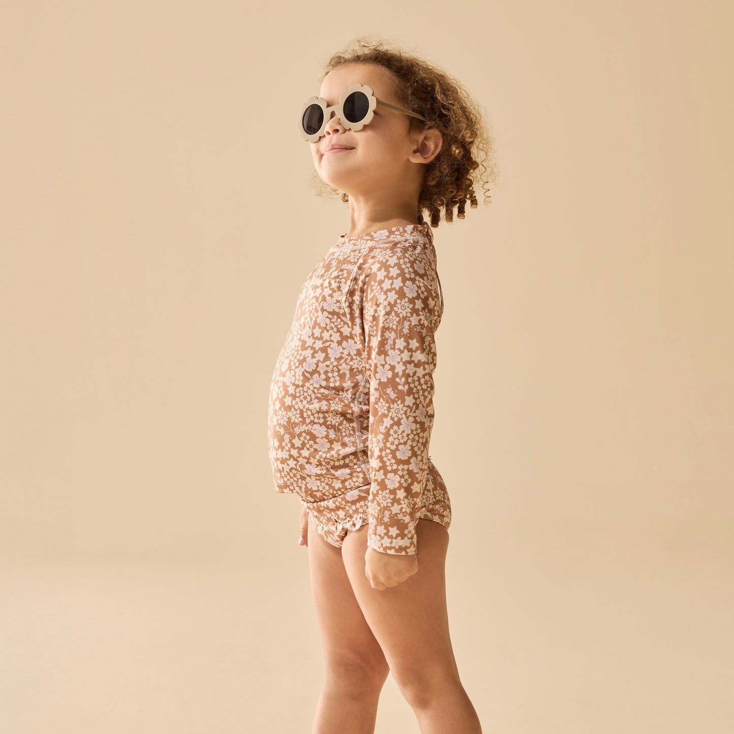 Wilson & Frenchy - Hazel Floral Cutwork Rashie Swimset