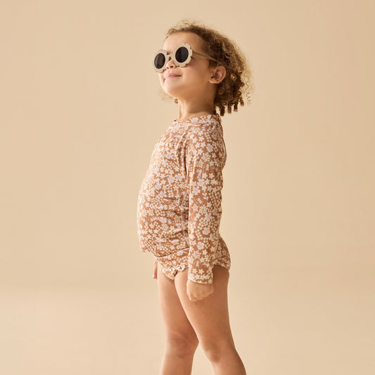 Wilson & Frenchy - Hazel Floral Cutwork Rashie Swimset