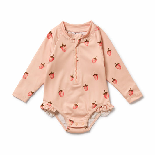 Wilson & Frenchy - Strawberry Kisses Long Sleeved Swimsuit