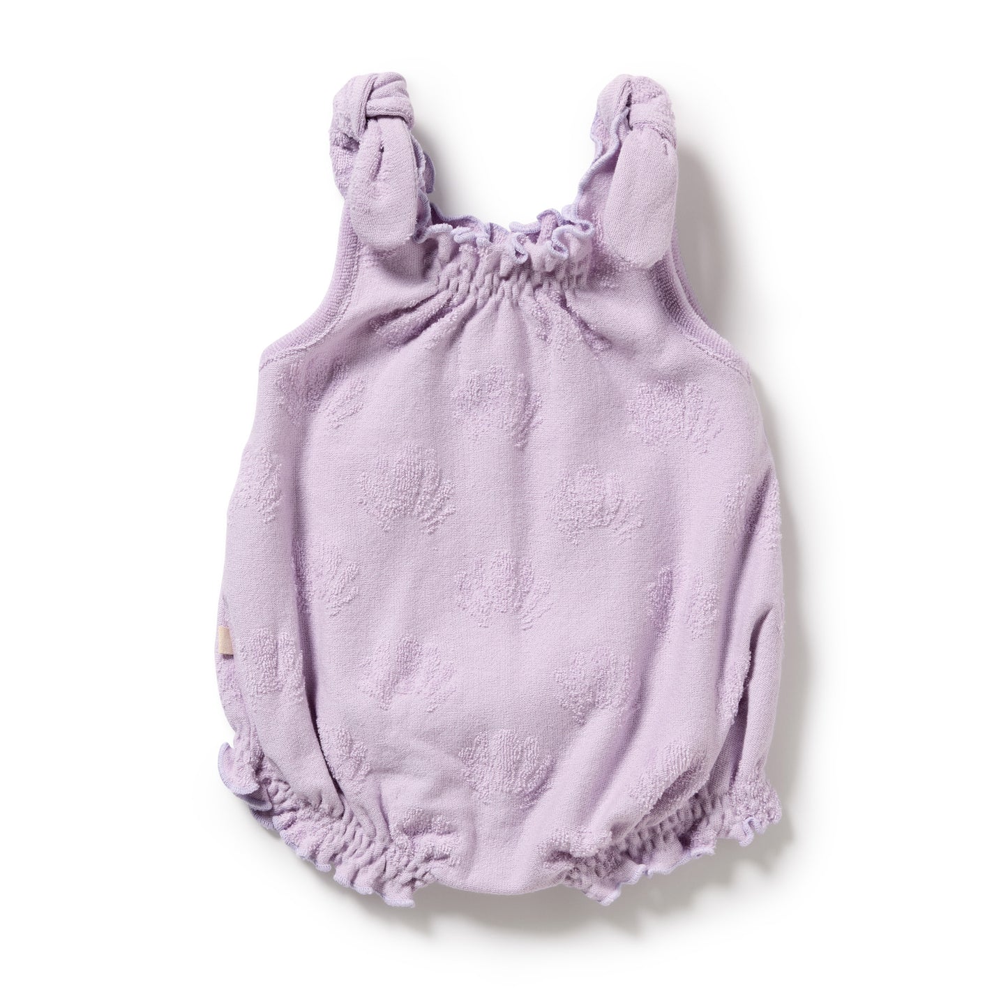 Wilson & Frenchy - Lavender Shells Organic Terry Tie Playsuit