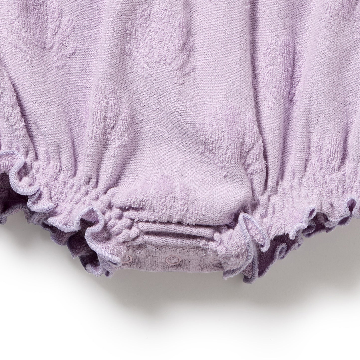 Wilson & Frenchy - Lavender Shells Organic Terry Tie Playsuit