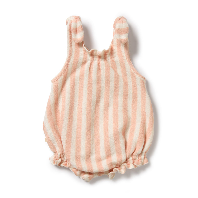 Wilson & Frenchy - Strawberry Wave Organic Terry Tie Playsuit