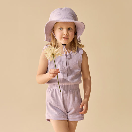Wilson & Frenchy - Lavender Shells Organic Terry Sun Hat