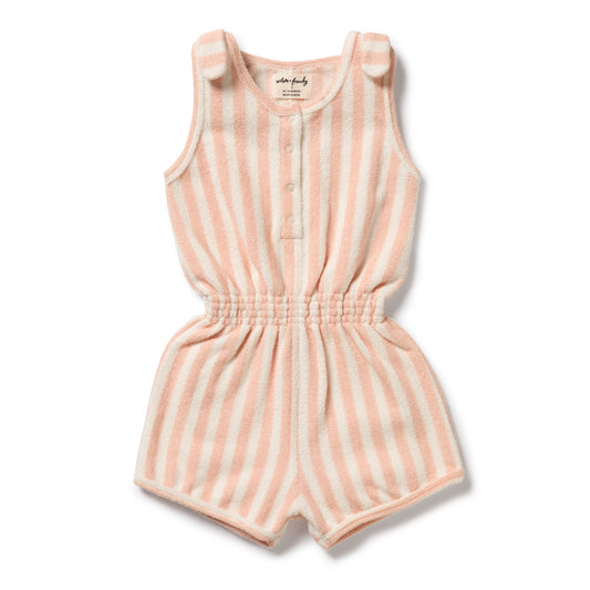 Wilson & Frenchy - Strawberry Wave Organic Terry Playsuit