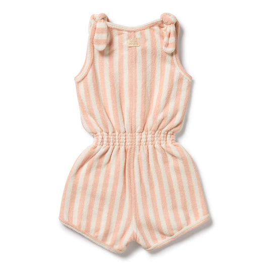 Wilson & Frenchy - Strawberry Wave Organic Terry Playsuit