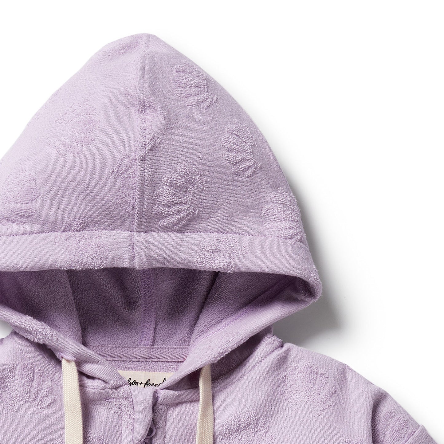 Wilson & Frenchy - Lavender Shells Organic Terry Hooded Towel