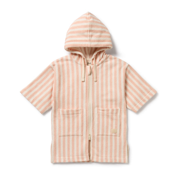 Wilson & Frenchy - Strawberry Wave Organic Terry Hooded Towel