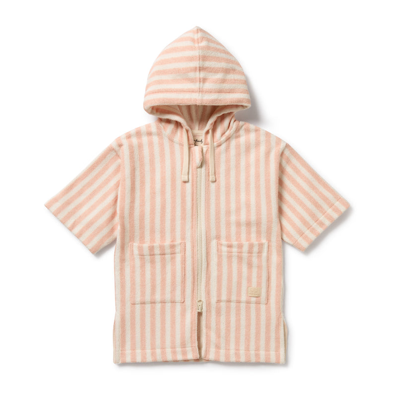 Wilson & Frenchy - Strawberry Wave Organic Terry Hooded Towel