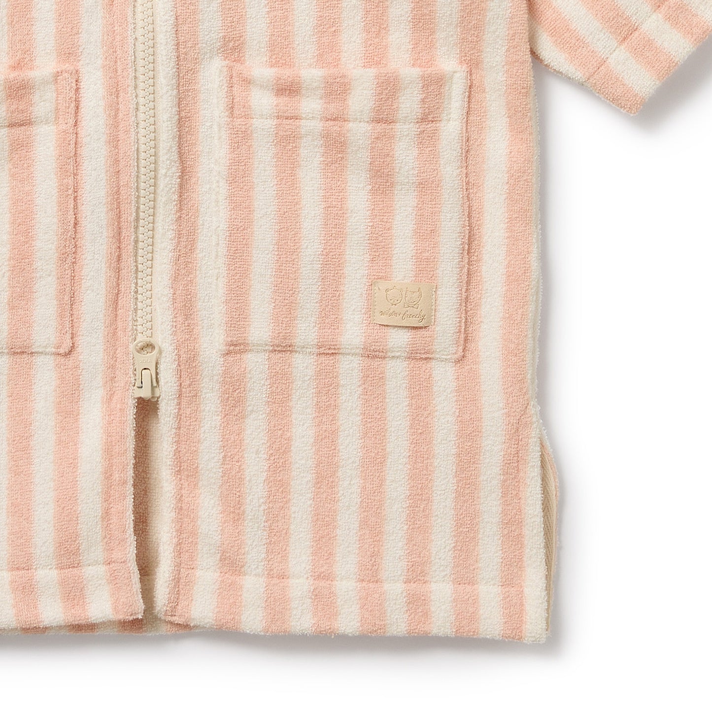 Wilson & Frenchy - Strawberry Wave Organic Terry Hooded Towel