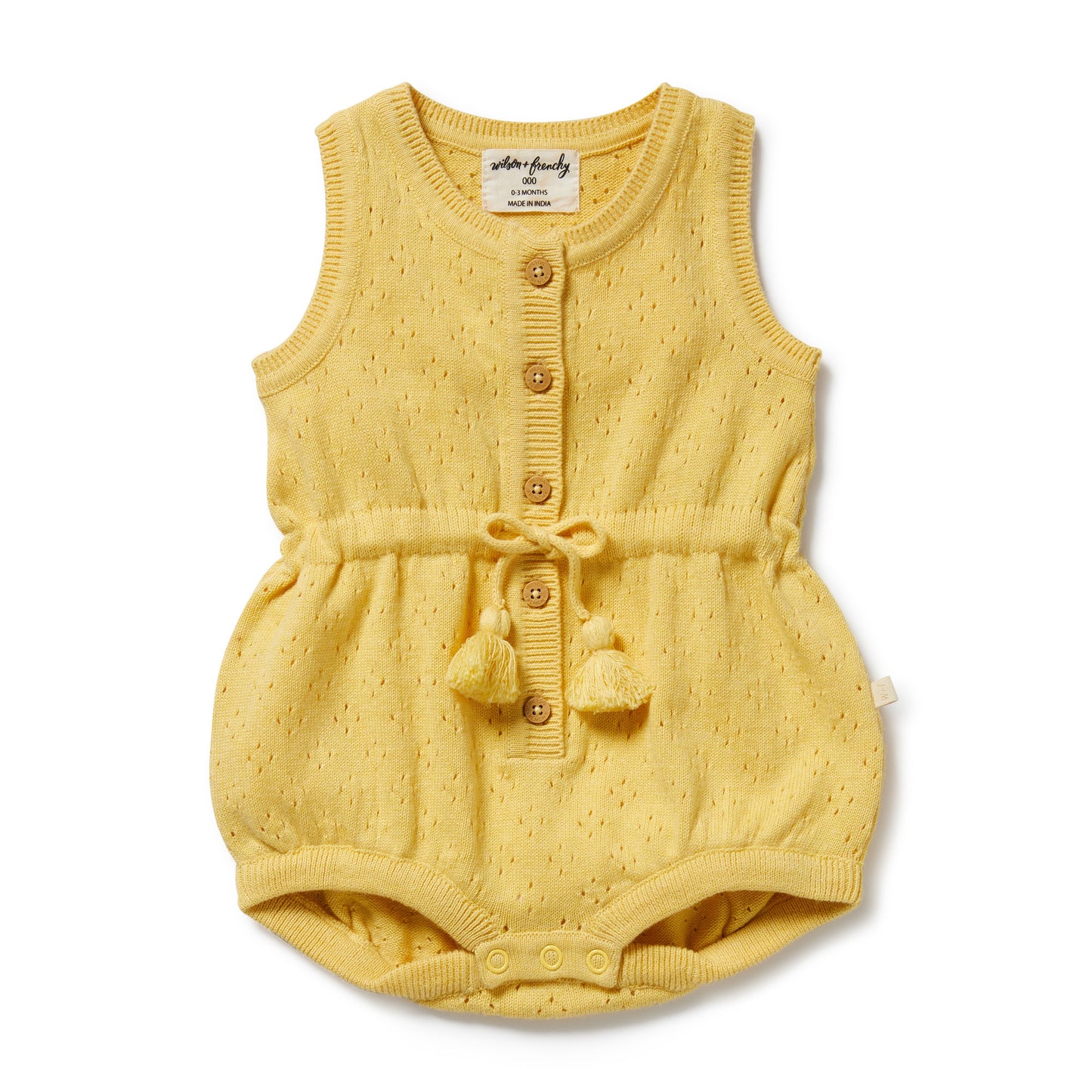 Wilson & Frenchy - Sunny Sorbet Organic Knitted Tie Bodysuit