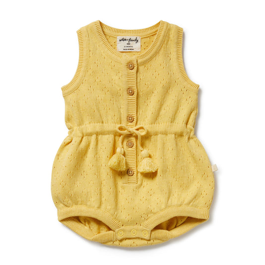 Wilson & Frenchy - Sunny Sorbet Organic Knitted Tie Bodysuit