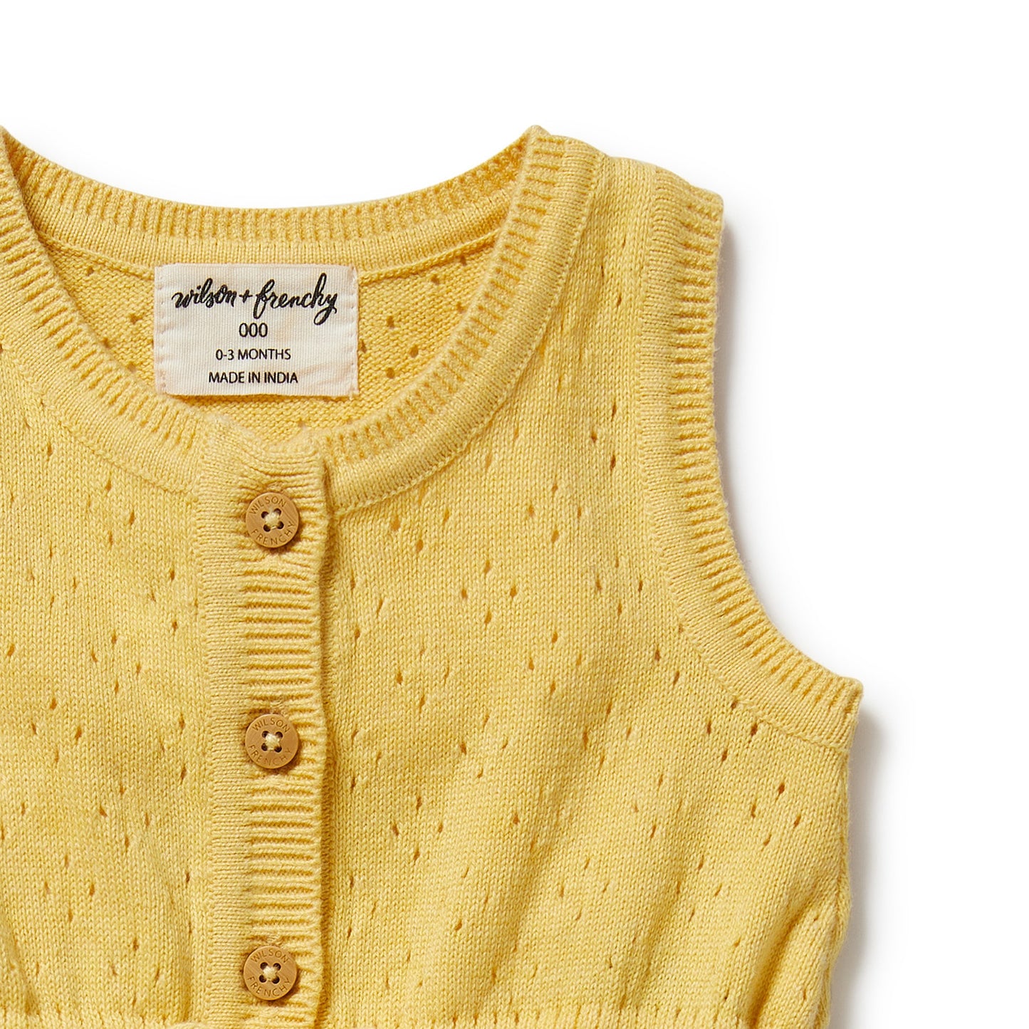 Wilson & Frenchy - Sunny Sorbet Organic Knitted Tie Bodysuit