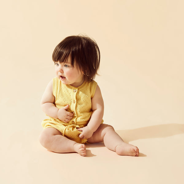 Wilson & Frenchy - Sunny Sorbet Organic Knitted Tie Bodysuit