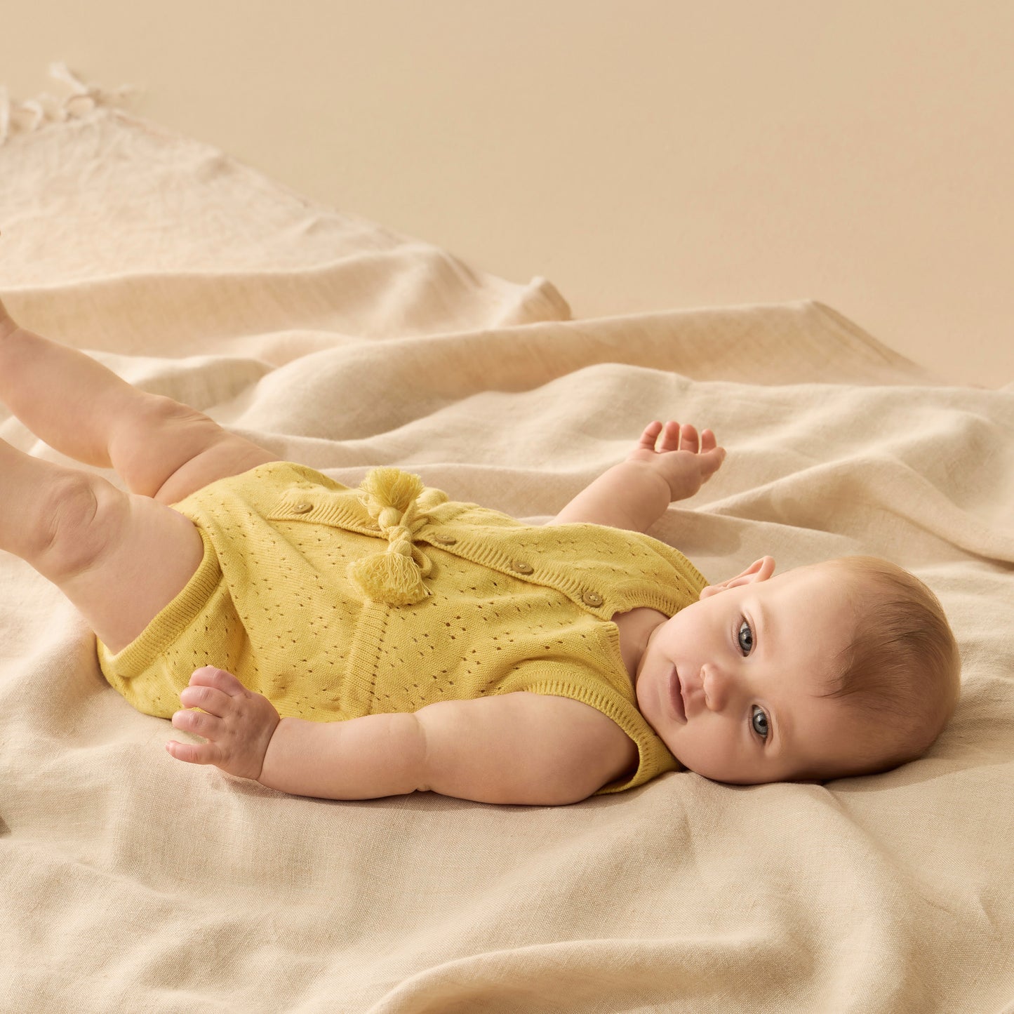 Wilson & Frenchy - Sunny Sorbet Organic Knitted Tie Bodysuit