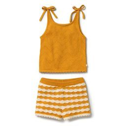 Wilson & Frenchy Marmalade Organic Knitted Chevron Baby Set