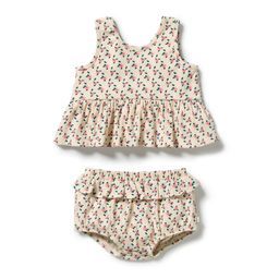 Wilson & Frenchy Little Blossom Organic Crinkle Ruffle Baby Set